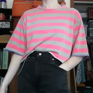 90s Striped Crop Top